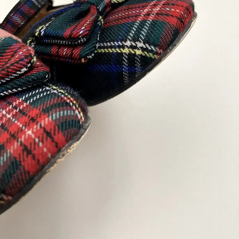 J. Crew Stewart Tartan Plaid Mary Jane Flats Holiday 12 Girls